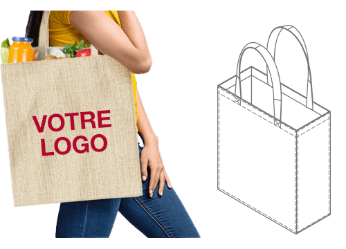 Spirit - Tote bag imprimé en toile de jute Spirit - Tote bag imprimé en toile de jute