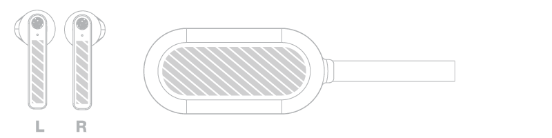 Écouteurs Bluetooth® Sérigraphie