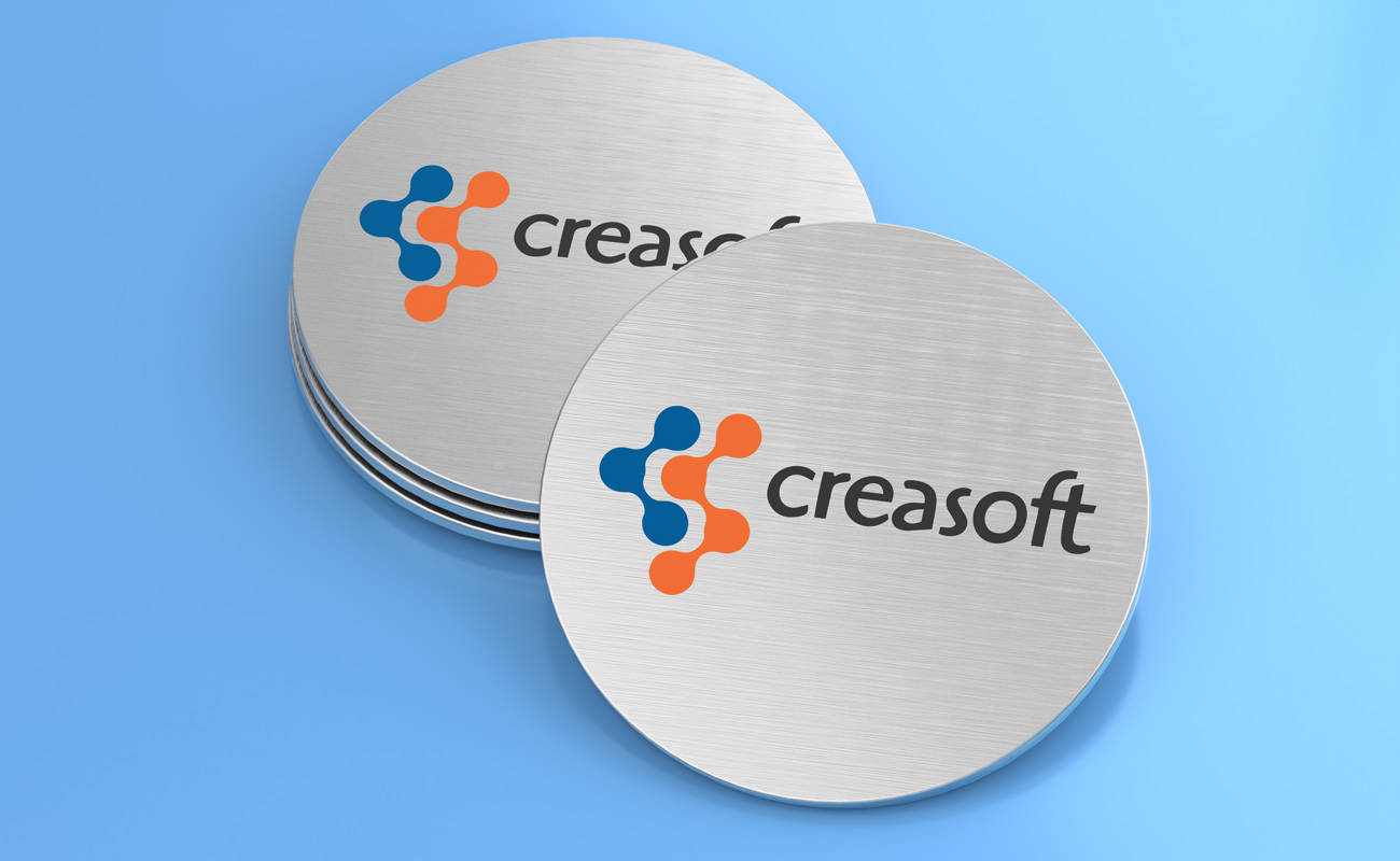 Disc - Sous-verres en aluminium publicitaires gallery thumbnail
