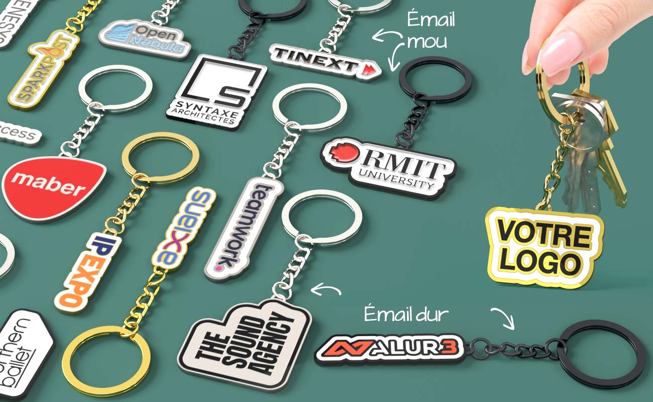 Porte-clés personnalisé Porte-clés en émail