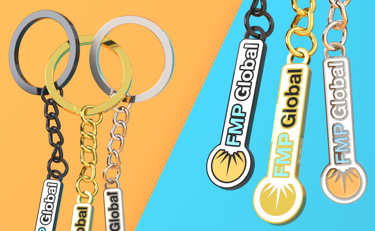 Porte-clés en émail - Porte-clés personnalisé gallery thumbnail