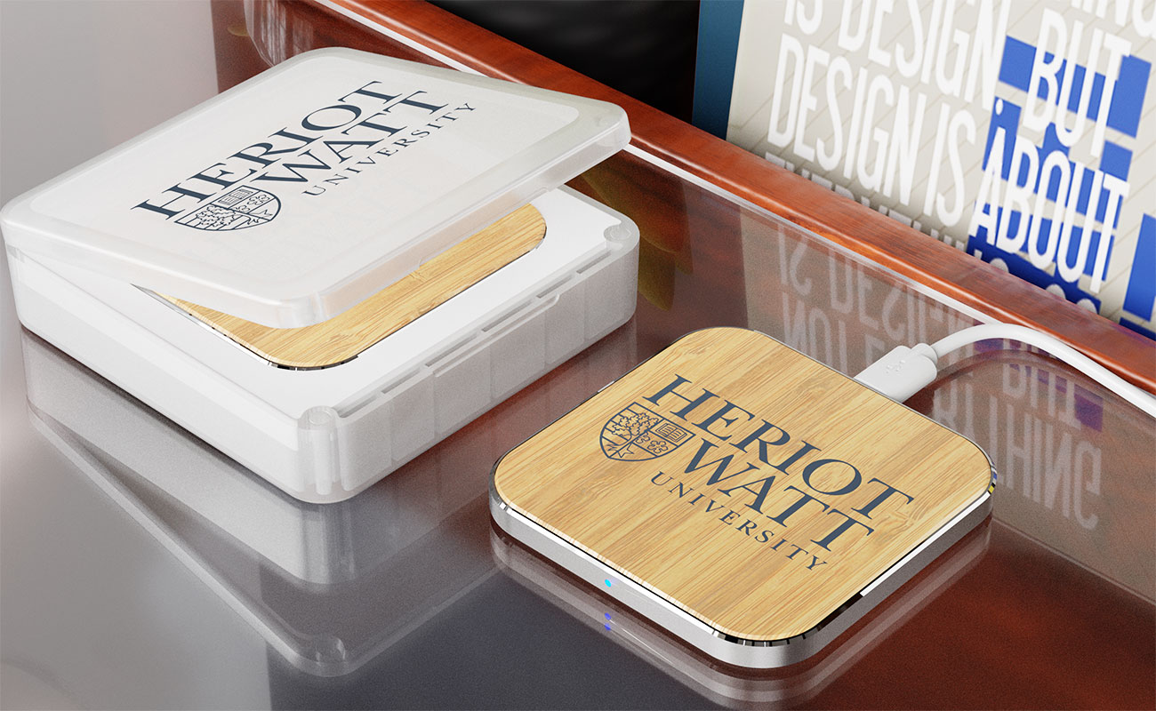 Savanna - Chargeur Sans Fil en Bambou Personnalisable Pas Cher gallery thumbnail