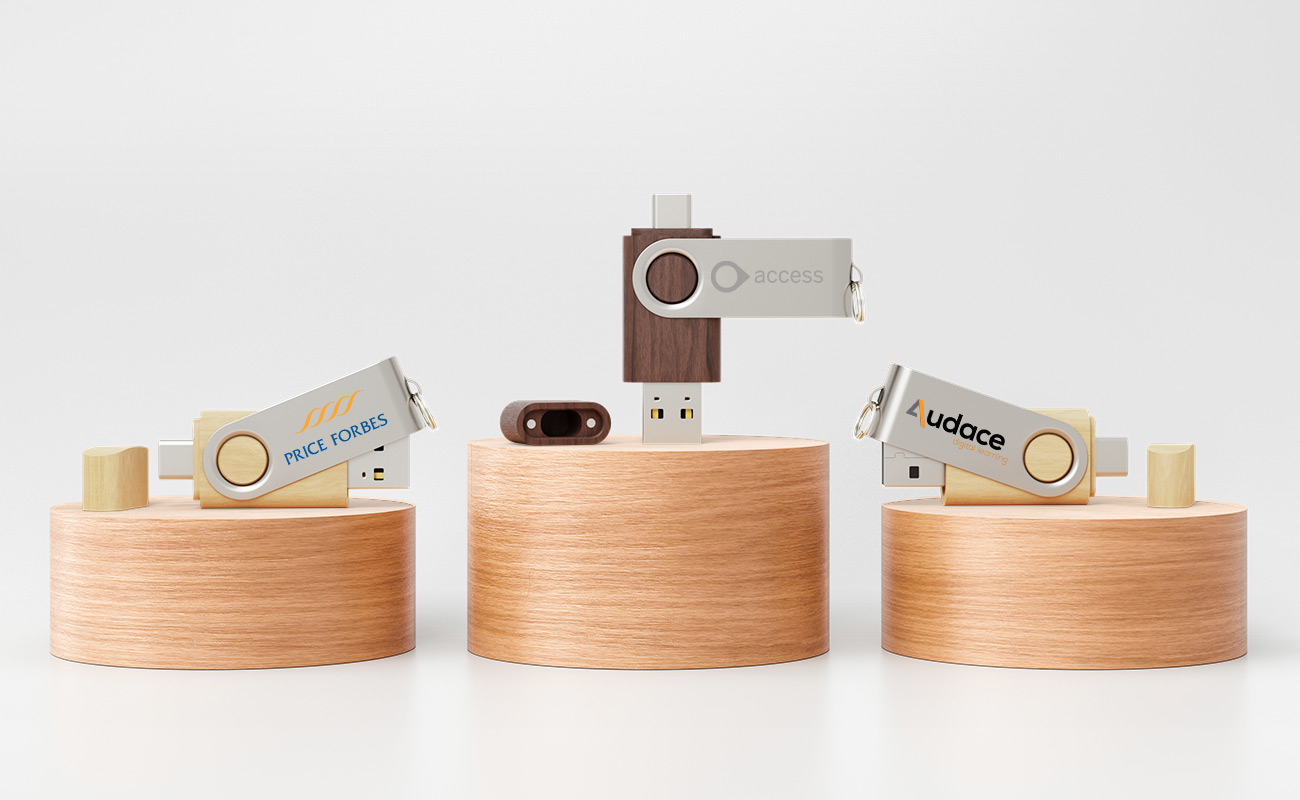 Twister Go Wood - Clés USB-C Personnalisables gallery thumbnail