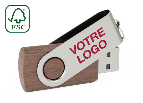 Twister Wood - Cle USB Personnalisée Avec Logo