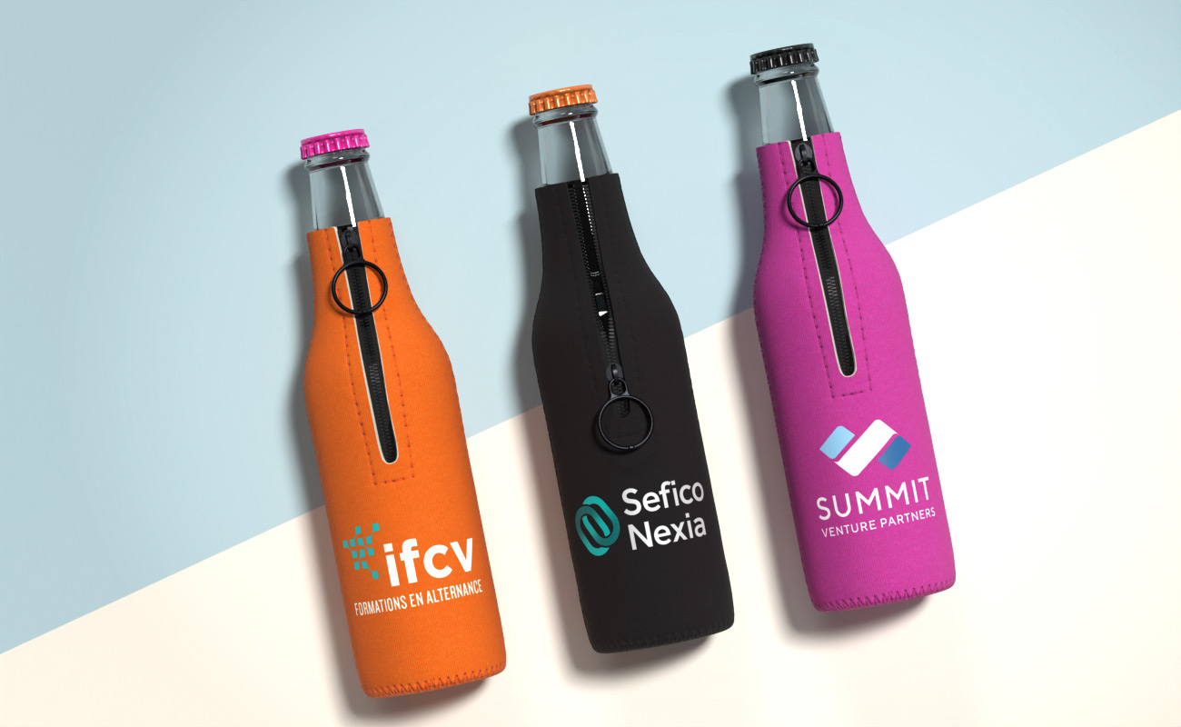 Zipper - Housses pour boissons avec logo gallery thumbnail